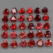 Lovely 9.20ct heart cut cherry red Garnet set