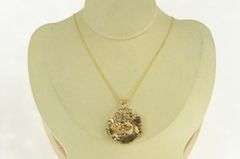 14K Yellow Gold Ornate Aries Ram Astrology Sign Zodiac Charm/Pendant