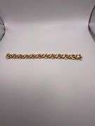 26.4g 14k Tri Color Gold Bracelet, 8in, 15mm Ribbon Link