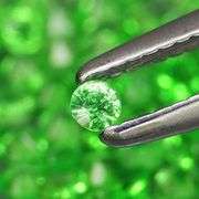 Rare 1.94ct untreated apple green Tsavorite set
