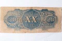 $20 Dec 2 1862 Confederate States Note