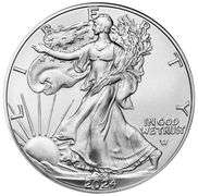 BRAND NEW 2024 MINT SEALED ROLL OF 20 $1 AMERICAN SILVER EAGLES