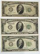 3 1928 B $10 Gold Redeemable FR Notes