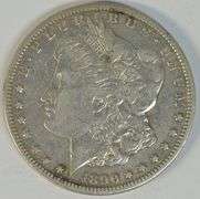 Scarce key date 1890-CC Morgan Silver Dollar. Sharp