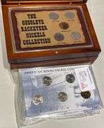 2 Obsolete Rackateer Nickel & 2 2005 American Bison Nickel Collections