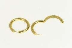 18K Yellow Gold Citrine Inside Outside 32.5mm Hoop Earrings