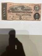 Rich Near Unc $5 1864 CSA Note