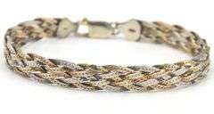 Vintage 925 sterling silver braided bracelet and Italian sterling silver fancy link necklace