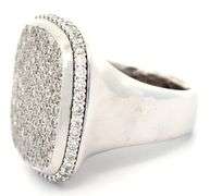 2.00ctw Pave Diamond Cushion Shaped Cocktail Ring in 14K