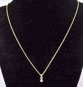 Dazzling 14K Yellow Gold  Pendant Necklace with Diamond Gemstones