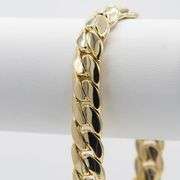 Huge 47.2 Gram 14 Kt Gold Plated Cuban Link Bracelet