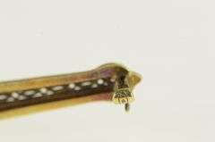 14K Yellow Gold Victorian Ornate Amethyst Filigree Bar Pin/Brooch