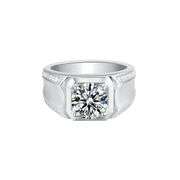 Men's Large 3 Ct VVs1 Lab Simulated Diamond Ring