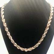 GORGEOUS SOLID 14K ROSE GOLD ROPE CHAIN