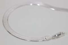 Sterling Silver Flexible Herringbone Bracelet 5.5mm Solid 925 Italian Chain 7"