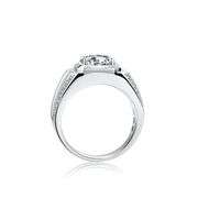Men's Large 3 Ct VVs1 Lab Simulated Diamond Ring