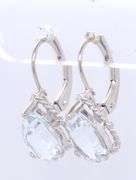 10kt White gold 2.40ctw Aquamarine earrings