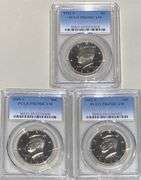 3 PCGS PR 69 Deep Cameo Kennedy Halves