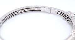 Judith Ripka Emerald green quartz bangle bracelet in 925 sterling silver