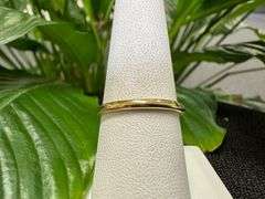 14k Yellow Solid Gold 2mm Domed Plain Men's Women's Wedding Band Size 9