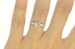 14K Yellow Gold 0.80 Ctw 1940's Diamond Classic Engagement Ring