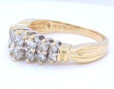 14kt Yellow gold 1.50ctw double row diamond band