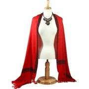 Handmade Ruby Embroidered Wrap