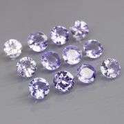 Violet blue 3.43ct 12 piece Tanzanite set