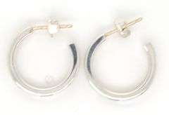 Tiffany & Co 1837 small hoop earrings in sterling silver