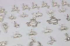 Sterling Silver Vintage Animal Pendant Assortment Various Sizes & Styles (34 Pendant Lot)