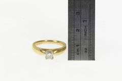 14K Yellow Gold 0.35 Ct Princess Cut Diamond Engagement Ring