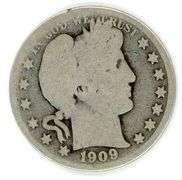 1909 Barber Silver Half Dollar