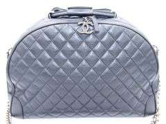CHANEL Airline Round Trip Bowling Black Shoulder Bag W/ Card