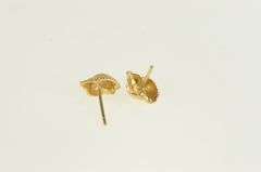 14K Yellow Gold Conch Sea Shell Beach Ocean Motif Stud Earrings