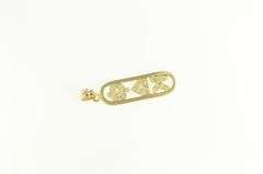 14K Yellow Gold 0.30 Ctw Diamond Phi Delta Kappa Greek Pendant