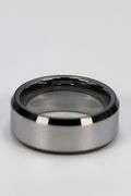 Men's Tungsten Carbide Shiny Flat Face Wedding Band Comfort Fit Ring Size 10