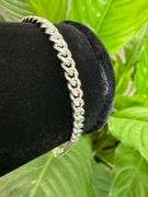 Sterling Silver Solid Miami Cuban Link Chain 4.2mm 925 Italy Heavy Curb Bracelet 8" Inch