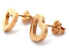 Vintage Tiffany & Co. Open Heart Stud Earrings in 18K