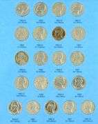 Album of 65 Jefferson Nickels 1938-1961-D w/War Nickels