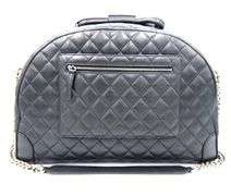 CHANEL Airline Round Trip Bowling Black Shoulder Bag W/ Card