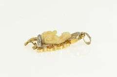 14K Yellow Gold 1850's Virgin Mary Diamond Antique Pendant