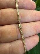 10k Yellow Gold-Hollow Franco Wheat Rope Chain 1.85mm Necklace 18"