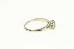 14K White Gold 1950's 0.15 Ct Diamond Solitaire Engagement Ring