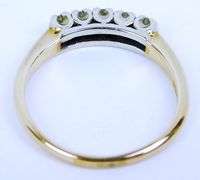 Vintage 14K Gold 5 Diamond Ring, Size 6.5