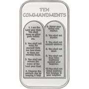 10 Commandments 1 Ounce Silver Bar In Capsule