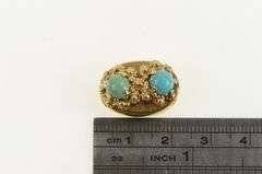 14K Yellow Gold Victorian Turquoise Slide Bracelet Charm/Pendant