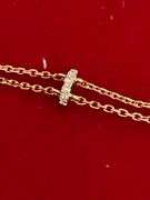 BRAND NEW LADIES 14K ROSE GOLD DIAMOND BRACELET XO