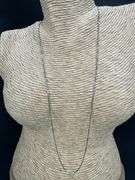 14k White Gold Solid Box Link Chain 0.7mm Necklace 24"