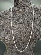 Sterling Silver Diamond-Cut Wheat Chain 2mm Solid 925 Unique Spiga Necklace 24"