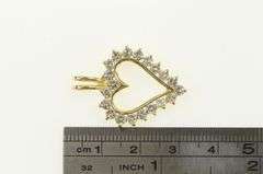 14K Yellow Gold 1.50 Ctw Diamond Heart Vintage Love Pendant